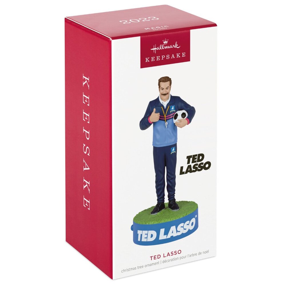 New! Ted Lasso TV Show Hallmark Keepsake Christmas Ornament 2023 Soccer + Sound